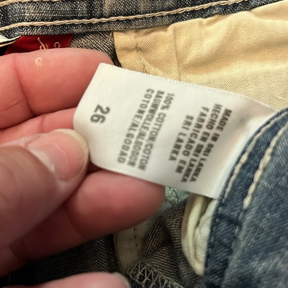 LUCKY BRAND Jean Shorts Dungarees Gene Montesano Womens Size 2/26 NWT - Picture 4 of 8